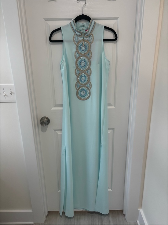 Lilly Pulitzer Dresses & Skirts - *Rare-Brand new with tags Lilly Pulitzer aqua\gold Sleeveless Beaded Maxi Dress